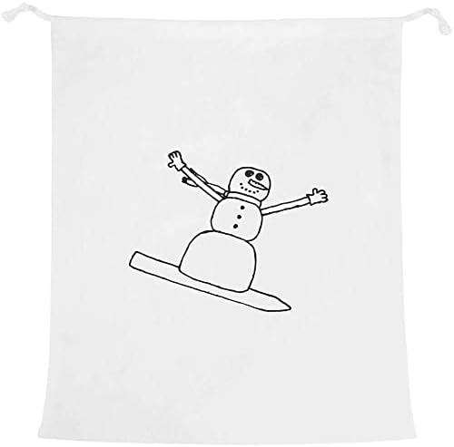 Azeeda' Snowboarding Snowman ' Torba Za Veš/Pranje/Čuvanje