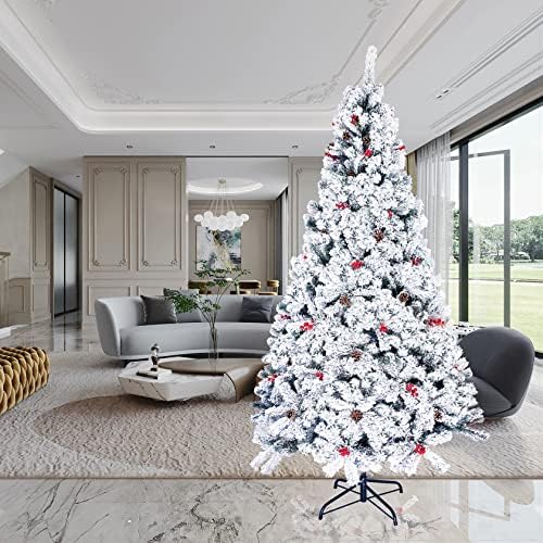 7,5ft premium snijeg paljeno božićno drvce sa 3x5 ft 210D poliesterom američke zastave, umjetnog