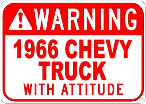 1966 66 upozorenje za CHEVY kamion sa znakom stava - 12 x 18 inča