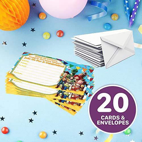20x igračka priča Rođendan i koverte - popunite sretne rođendane stranke za djecu, 6x4 inča, razgledni