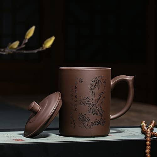 Purple Clay čaj, šolja, šolja za kafu, kineski kung fu teacupup (14 oz) fino ručno rađena čaj čaja remek-djelo u Jingdezhen