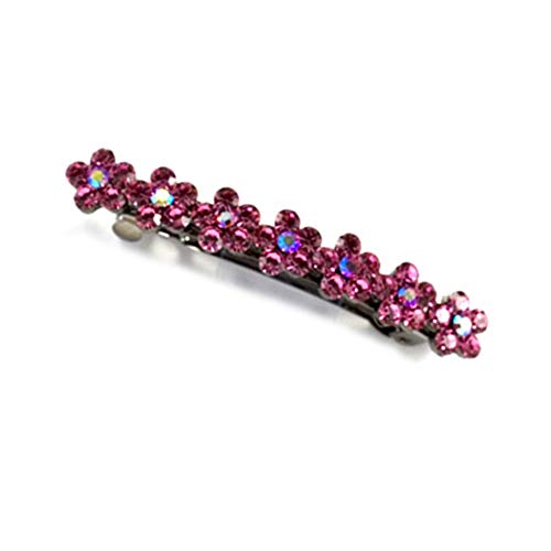 Dekorativni klip za kosu Seven Cvijeće kristalna bačva za kristalnu kosu, velika 2,6 duga, vruća ružičasta