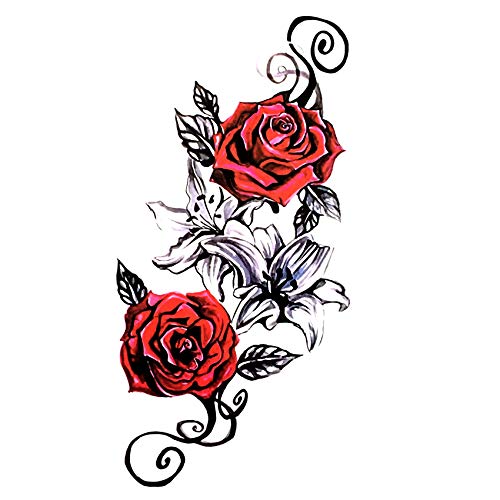 2 lista Peony vodootporna privremena tetovaža Henna Tatoo naljepnice Lily privremene tetovaže naljepnica