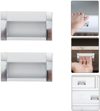 VeeMoon kabinetske ručke 4pcs ručka kliznog ormara za prste ručke aluminijski ispiranje nikl hardver bara za kućnu garderobu četkani spremnik praktičan CLO za ugrađenu ladicu izvlačenja