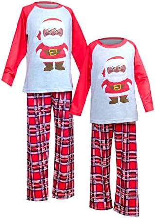 Maqroz Family Božićni PJS Podudarni setovi - Božićne pidžame za obiteljski odmor Black Santa Claus