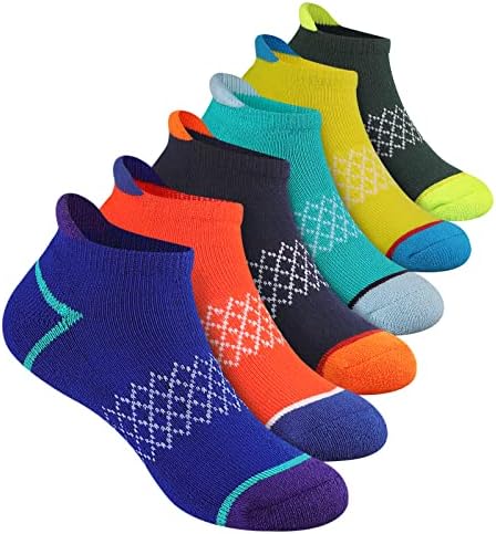 Comfoex Boys Socks 4-10 godina stare atletske čarape za pamučne čarape za vezu za velike male djece 6 pari