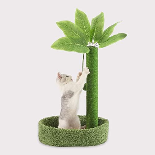 Baoblaze Sisal stub za grebanje za mačke s interaktivnim listovima kućna stalak za mačke Sisal ogrebotine