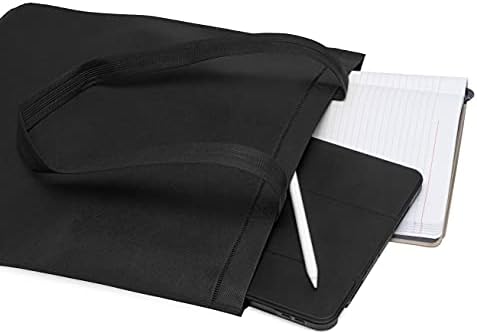 Torbe za višekratnu upotrebu - 25 pakovanja Crna tkanina za višekratnu upotrebu Hvala na kutnicima za kupovinu,