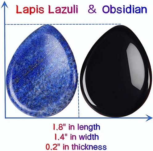 2pcs zabrinut kameni lapis lazuli obsilični kristali za iscjeljenje ručno izrezbarene kamenje palca