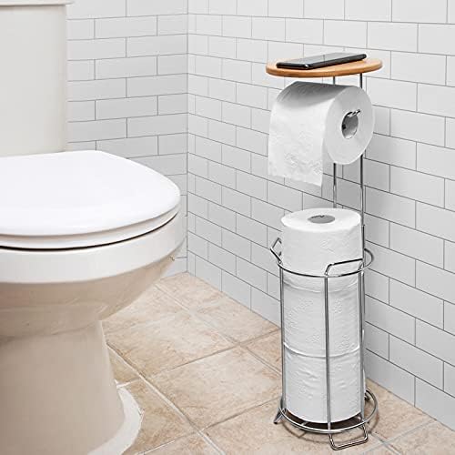 J JackCube dizajn toaletni nosač papira za papir i raspršivač sa bambusom polica za mobilni telefon