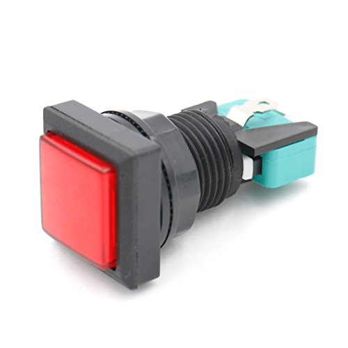 Baomain kvadratno dugme SPDT Micro Switch arkadna igra Crvena osvijetljena trenutna