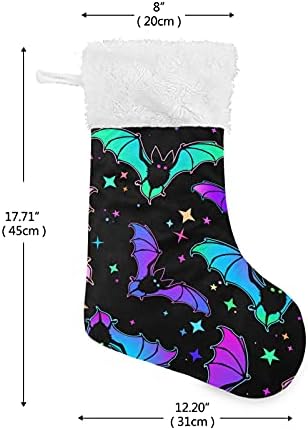 Alaza Božićne čarape Halloween Svjetlosni miševi klasični personalizirani veliki ukrasi za čarape za obiteljski odmor za odmor Party Decor 1 paket, 17.7 ''