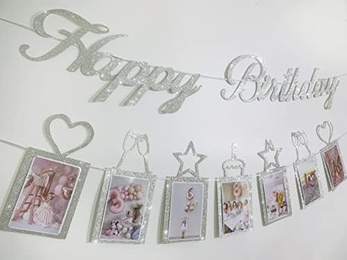 CONCICO rođendan ukrasi - srebrni zasebnik za rođendan i viseći kočnice rođendanske zabave