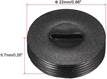 MekCanixityl Carbon četkica kapa motorna električna četka plastična pokrov navoja crna 22mm od 6,4 mm