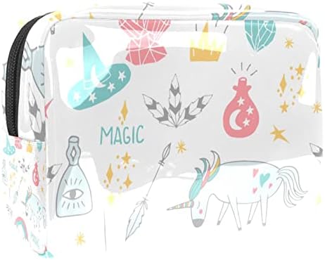 Tbouobt kozmetička torba za žene, torbe za šminku Sobni toaletni torbica Travel Poklon, crtani jednorog Diamond Magic