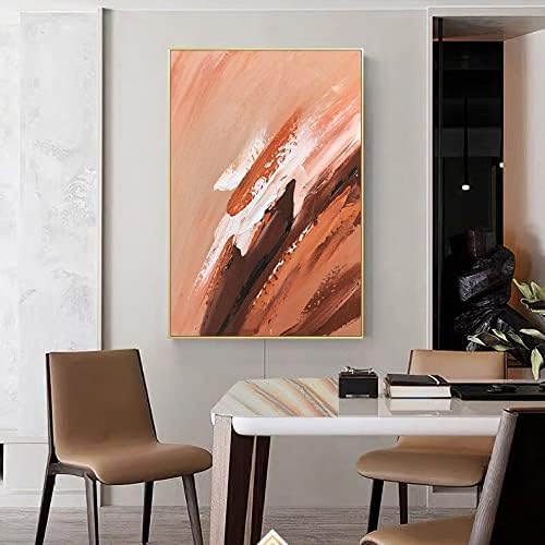 ZZCPT ulje za ručno slikano-narandžaste linije Sažetak moderno šareno platno Ručno obojene slike umjetničko djelo za dekoracije spavaća soba dnevni boravak zidna Umjetnost ručno oslikano ulje, 80x120cm