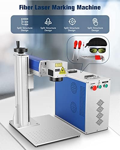 Stroj za lasersko označavanje od 50W vlakana 11.8 X11.8 Mašina za lasersku marku čvrstog stanja za metalni aluminijski