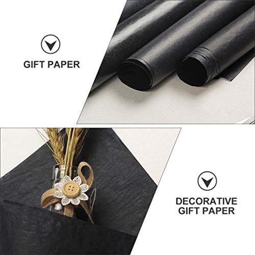 AMOSFUN cvjetni pokloni crni kraftni papir za recikliranje papira za diiy Art zanat za zaštitu pakovanja podne