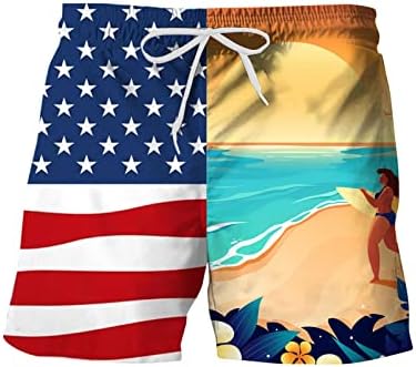 BMISEGM plaže kratke hlače za muškarce Muške proljeće Ljetne casual hlače zastava zastava tiskani patchwork sportske muške kratke hlače veličine veličine