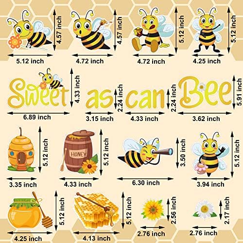 56 kom slatkog izrezanja od papira medene pčelinje bilteni ukras kockice pčelinji papir akcenti