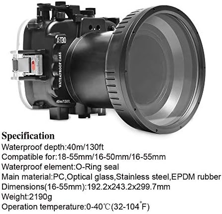 Seafs za Fujifilm X-T30 16-55mm objektiv 40m / 130ft Podvodno kućište za ronjenje, vodootporan kućište kućišta