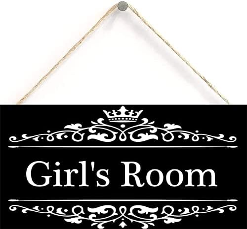 Znak za djevojačku sobu, dekor za djevojačku sobu, rasadnik, znak za vrata djevojke, viseći znak 6 inča