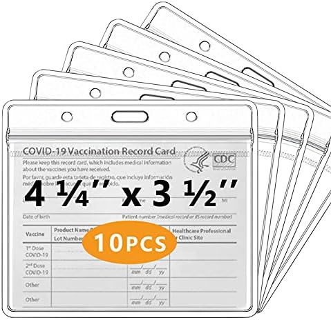 Navlaka za vakcine 4 ¼ x3 ½ plastificirani vinil CDC Co-vids poklopac držača za vakcinaciju, 3 ½ x4 ¼ zaštitne
