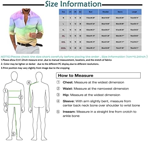 Muška radna košulja, dizajnerske proljeće ljeto Muška povremena 3D Halloween Tiskanje Havajska majica s majicom s dugim rukavima