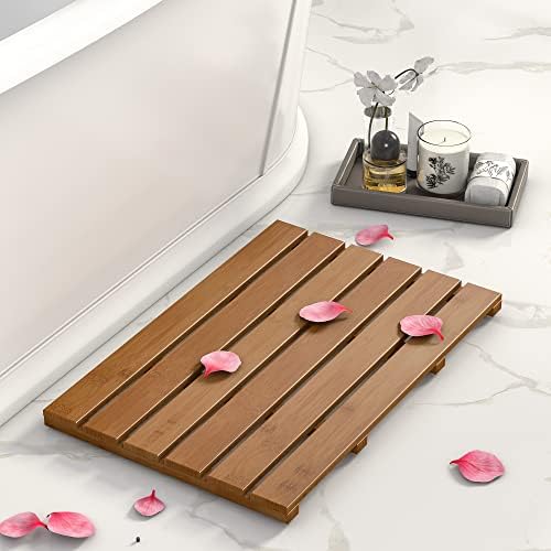Domax drveni bambusov tuš za kupanje - neklizajući vodootporan Veliki kupatilo Pod podna mat za unutarnju