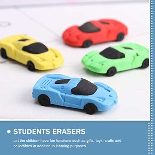 Stobok Mini igračke 16pcs gumeni automobil za gumenu gumenu gumene gumene gumene brisene studenti gumice za čišćenje školskog ureda Plave žute zelene crvene auto igračke