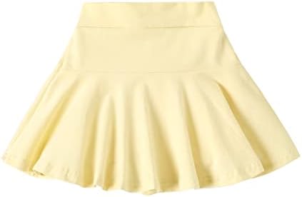 Dieray Toddler Little Kid Baby Girl Girl Skorts suknje za djevojčice Flared Plain Plaised Skater suknje Sport