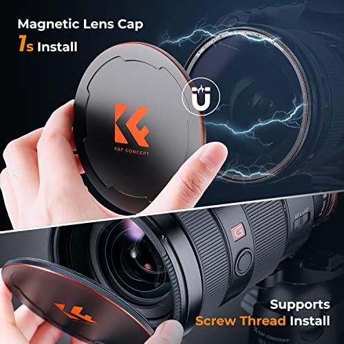 K & amp;F Concept 62mm Magnetic MC Filter za zaštitu UV sočiva + poklopac filtera sočiva sa 28 višeslojnih premaza vodootpornim/otpornim na ogrebotine Ultra tankim UV filterom za sočiva kamere