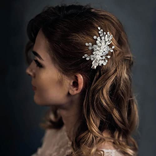 Casdre Crystal Bride Wedding Hair Clip Silver Rhinestone Bridal Hair Accessories hair Piece za