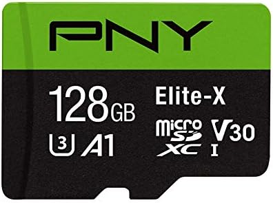 PNY 128GB Elite - X Klasa 10 U3 V30 microSDXC Flash memorijska kartica-100MB/s, Klasa 10, U3, V30, A1, 4K UHD, Full HD, UHS-I, microSD