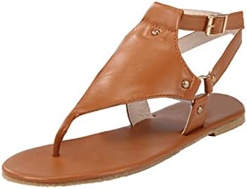 UQGHQO ženske sandale, papuče za žene Casual ljetni gladijatorski Stanovi S T-remenom modni kopči japanke