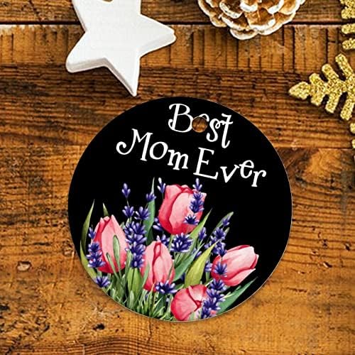 Najbolja mama ikad ukrasi Keramika viseći ukrasi majke dan poklon okrugli dekor viseći ukrasi za odmor dekor