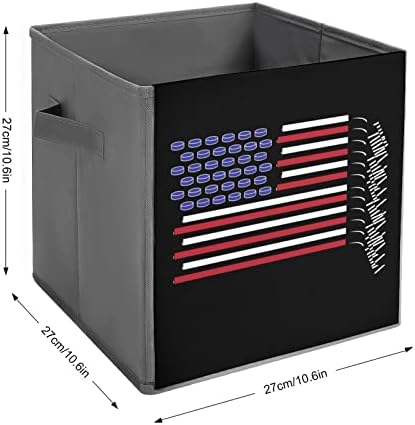 Američka zastava napravljena sa hokejaškim štapovima za skladištenje kockica za skladištenje kockica Organizator