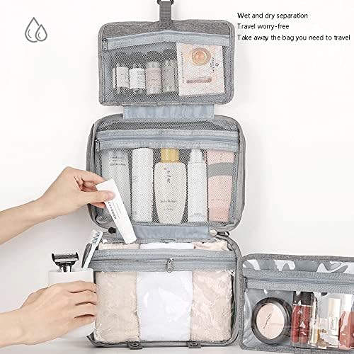 LXOSFF toaletna torba za putovanja sa visećim kukom, vodootporna šminka kozmetička torba Organizator za