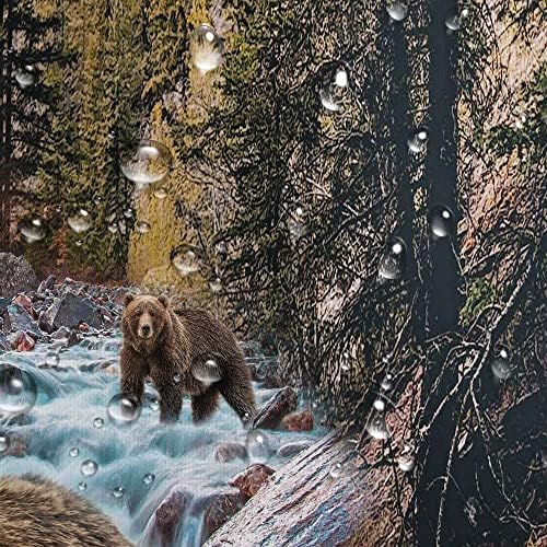 Hajmgug Forest Bear tuš za tuširanje, maglovito planine Farmic Rustikalni Nacionalni park Jungle