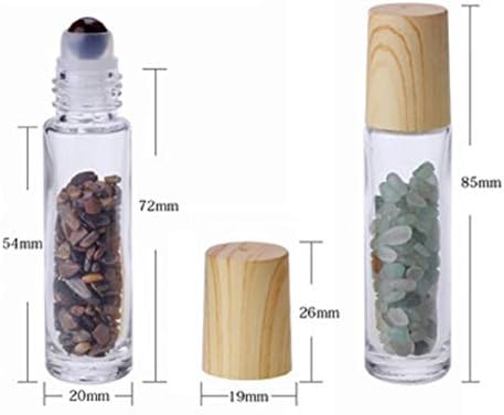 10pcs 10ml Prirodni poludrago kamenštine Bisencijalne ulje valjkaste boce čisto staklene boce na bočice
