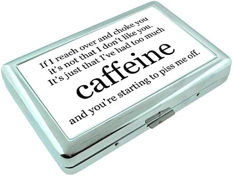 Kofeine Addict Em1 Hip Srebrna kutija za cigarete ID držač metalni novčanik 4 X 2.75 RFID zaštita