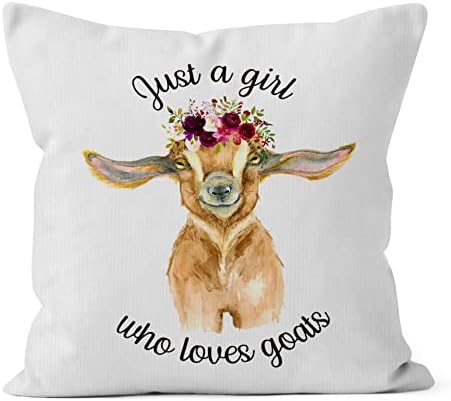 Hiwx samo djevojka koja voli kozja kozja ljubavnik ukrasni jastučni jastučni jastuk, smiješna rustikalna