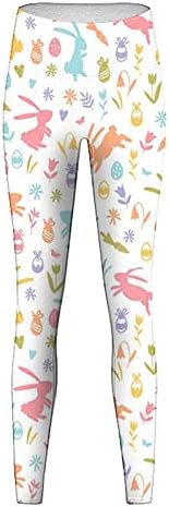 Tajice visokog struka za žene uskršnji dan neprobojne pantalone za jogu zec & nbsp; jaja & nbsp;Print rastezljive helanke pune dužine
