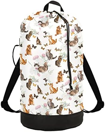 Mačke leptiri torba za veš ruksak periva dovoljno velika prljava odjeća Organizator za odmor potrepštine za putovanje spavaonica
