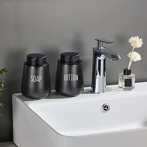 12oz crni sapun - keramički losion Dispenser sapun sa sapunom set s pumpom za jednostavno