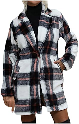 Ženski kablovski kaput casual notch rever isključuju okovratne jakne dugih zalogaj Comfy Soft Fleece