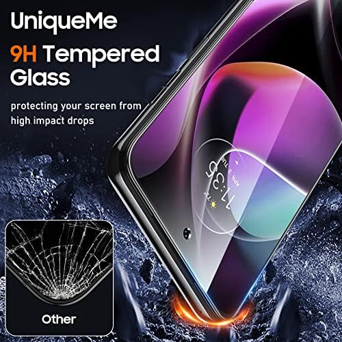 UniqueMe [2+1 paket kompatibilan za Motorola Moto G Stylus 5G [2023] Zaštita ekrana kaljeno
