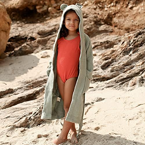 Natemia organski Muslin za djecu s kapuljačom-pokrivač za meku plažu i peškire za bazen