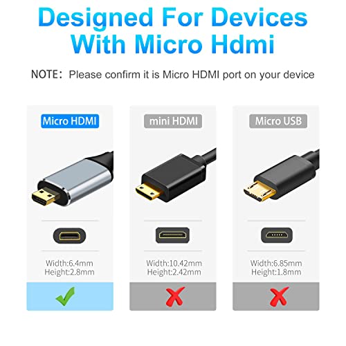 4k Micro HDMI do HDMI kabla, ultra veliku brzinu 18Gbps Micro HDMI za HDMI najlon pletena kabela 4K
