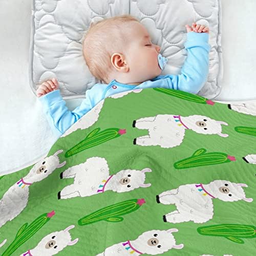 Llama Cactus Beby Deke za dječake super mekane pokrivače za toplu toddleru za djevojčice lagana krevetića
